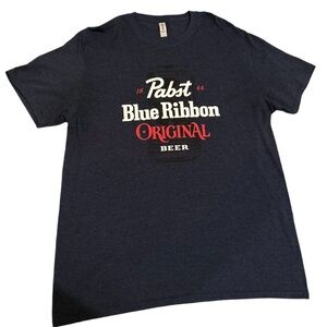 Pabst Blue Ribbon Original Beer Graphic T-Shirt Blue Brewery Tee Men’s XL